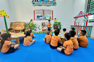 Trường mầm non Xuân Châu tổ chức các hoạt động hưởng ứng “Ngày Sách và Văn hóa đọc Việt Nam”