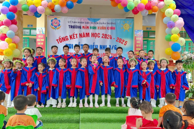 Trường mầm non Xuân Châu tổ chức tổng kết năm học 2024 – 2025, Tết Thiếu nhi 1- 6 và chia tay học sinh 5 tuổi vào lớp Một